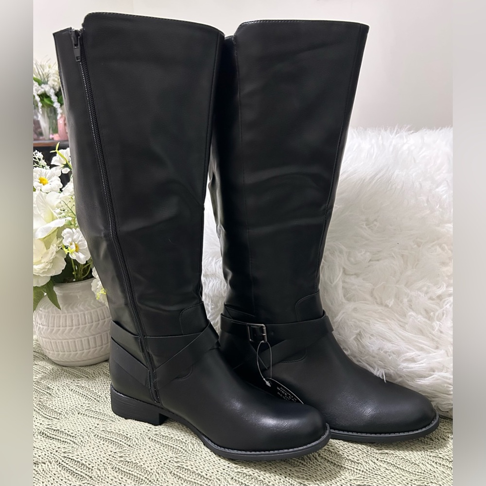 NWT Style & Co. Black Size 12M Over-the-Knee Riding Boots